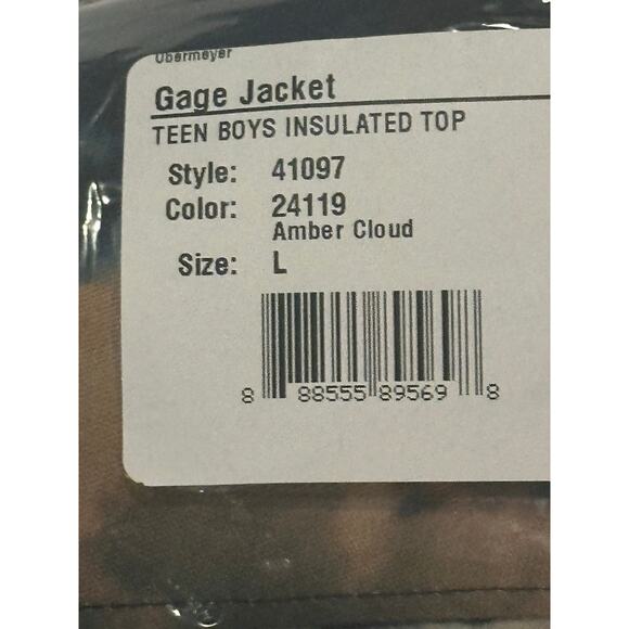 Obermeyer Gage Jacket Amber Cloud Size L Teen boys NWT MSRP retai; $179.99 - Picture 4 of 4